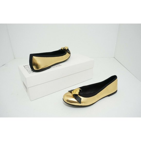 Pedro Garcia Anne Gold Mirror Kid Leather Women's Slip On Flats 36 US 6 M $460 - Picture 4 of 12